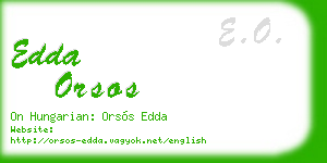 edda orsos business card